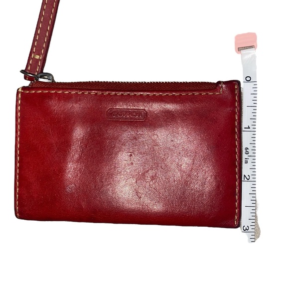 Coach Red Leather Cardholder - Picture 3 of 5